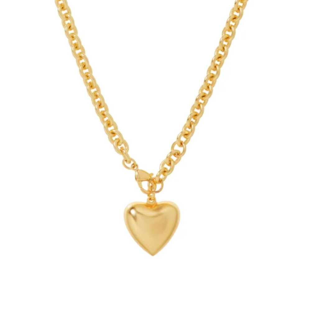 BEST Roxanne Assoulin The Mini Puffy Heart Necklace in Gold - Picture 4 of 6